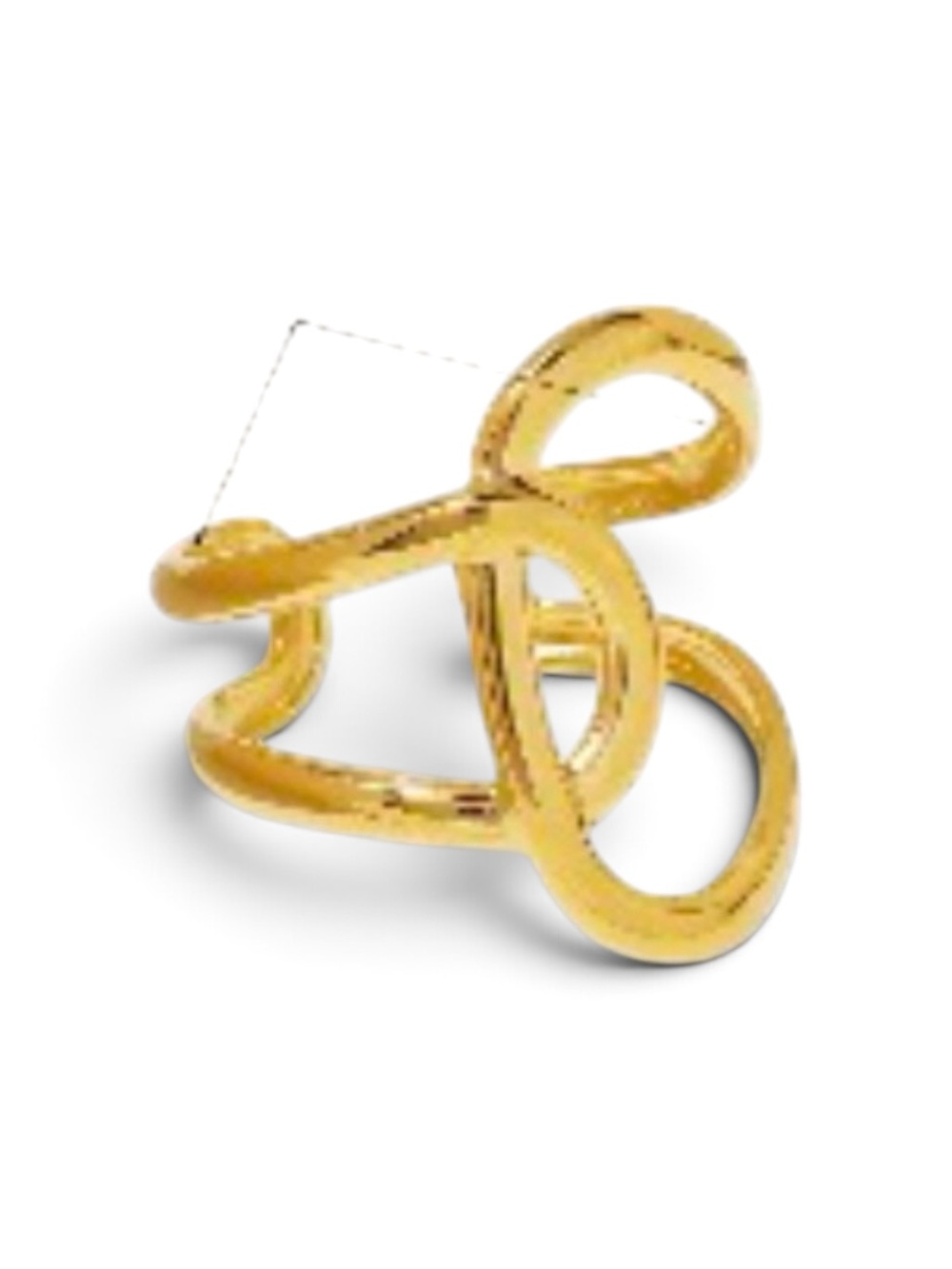 18k gold plated Open Loop Statement modern Ring - Women Accessories